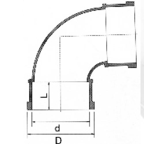 Drainase Din Upvc Elbow 90 ° Warna Abu-abu 