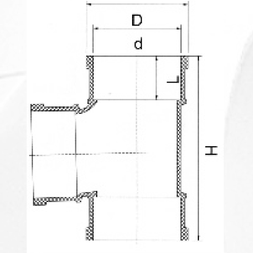 BS5255 / 4514 Drainage Upvc Tee Couleur Gris 