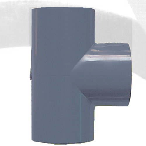 Tee ASTM SCH80 CPVC Couleur Gris Foncé 