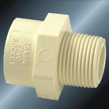 DIN PN16 Water Supply Upvc Male Socket Grey 