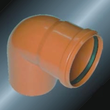 Coude Upvc Drainage Din 90 ° Embout caoutchouc couleur gris 