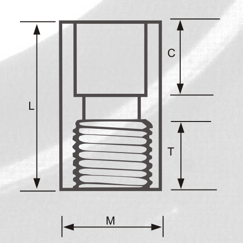 ASTM SCH80 CPVC Adaptor Wanita Warna Abu-abu Tua 