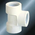 BS4346 Pasokan Air Upvc Perempuan Thread Tee Putih 