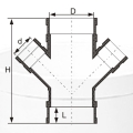 Drainage Upvc Diminuant La Couleur Gris Y-cross 
